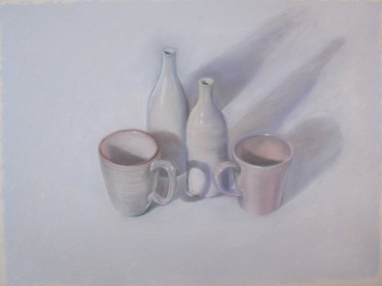 Intimate Night Group - pastel on paper