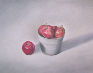 Rosy Apples pastel on paper