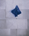 pastel drawing of crumpled sheet of paper
