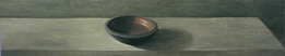 oil painting of simple japanese bowl